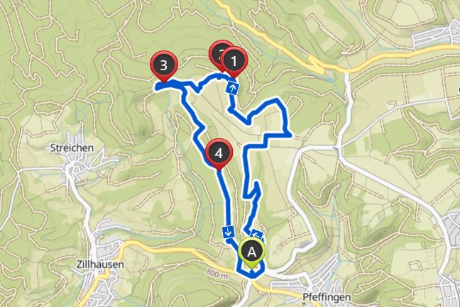 Wiesenrunde Pfeffingen - Route