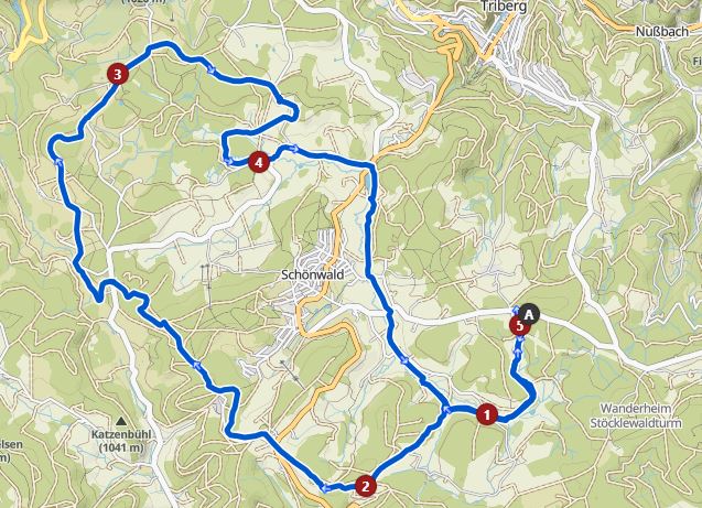 Rund um Schönwald - Karte